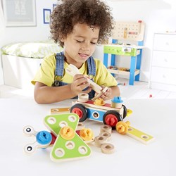 Hape coffret de construction jouet de construction basique 42 pièces jouet en bois