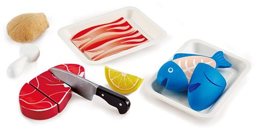 Hape set de cuisine viande et poisson - aliments jouets pour enfants-2