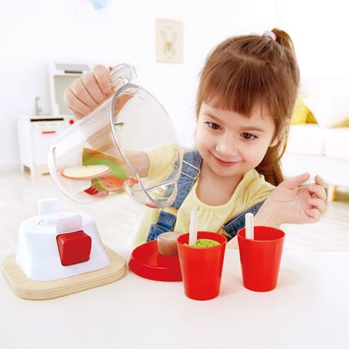 Hape Blender à smoothies set de jeu avec fruits et gobelets - jouet de cuisine coloré