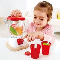 Hape Blender à smoothies set de jeu avec fruits et gobelets - jouet de cuisine coloré-3