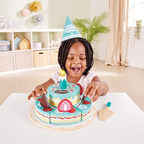 Hape gâteau d'anniversaire interactif jouet avec sons et bougie-3