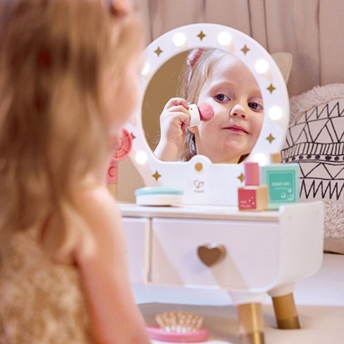 Hape coiffeuse jouet avec miroir et accessoires - My Stylish Dressing Table