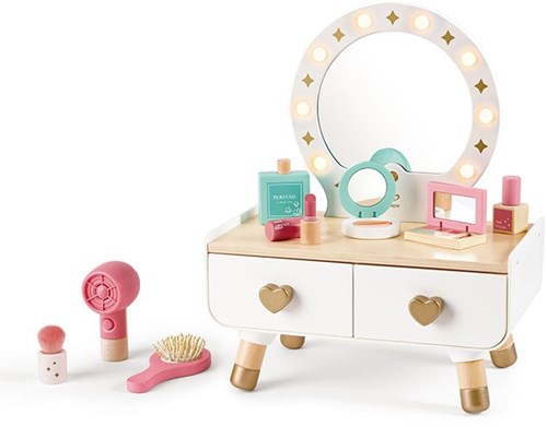Hape coiffeuse jouet avec miroir et accessoires - My Stylish Dressing Table-2