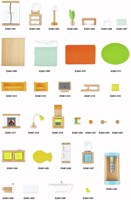 Hape maison de poupée en bois avec meubles - maison de jouet durable-2