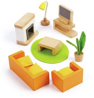 Hape salon maison de poupée ensemble meubles et accessoires bois