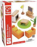 Hape salon maison de poupée ensemble meubles et accessoires bois-2