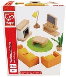 Hape salon maison de poupée ensemble meubles et accessoires bois