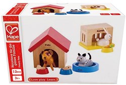 Hape Animaux maison de poupée ensemble jouet en bois animaux
