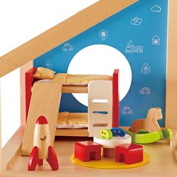 Hape maison de poupée chambre d'enfant accessoires bois jouet