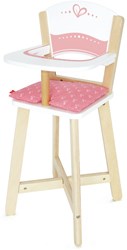 Hape chaise haute en bois pour poupée avec coussin - jouet durable