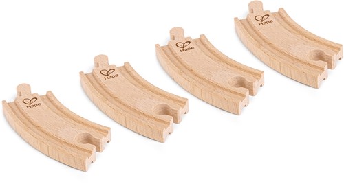 Hape 4pcs Short Curved Tracks