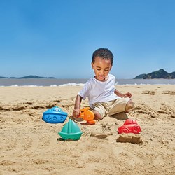 Hape set de moules à sable - jouet de plage - durable et créatif