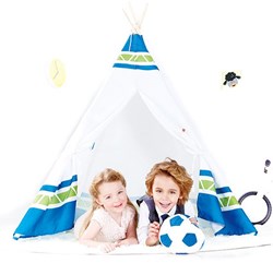 Hape tipi tente bleu - tente de jeu pour enfants - bois FSC