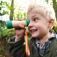 Hape télescope en bambou jouet - télescope enfant réglable 8x grossissement