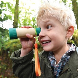 Hape télescope en bambou jouet - télescope enfant réglable 8x grossissement