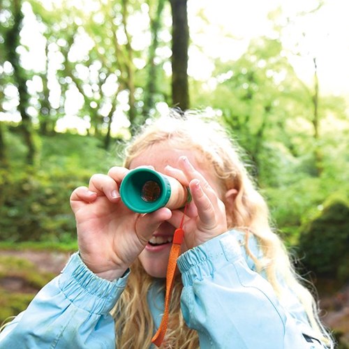 Hape télescope en bambou jouet - télescope enfant réglable 8x grossissement-3