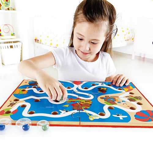 Hape jouet labyrinthe en bois - Scrible Maze - jeu de motricité
