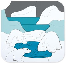 Hape puzzle en bois animaux ours polaire 33 pièces jouet éducatif