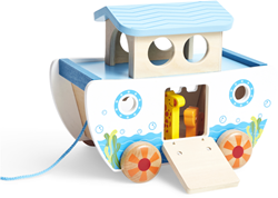 Hape jouet à tirer en bois arche de Noé - jouet éducatif