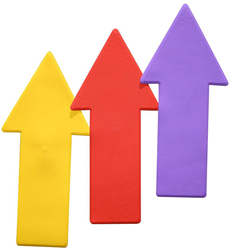 Pre-Sport marquage au sol flèche lot de 6 violet intérieur extérieur