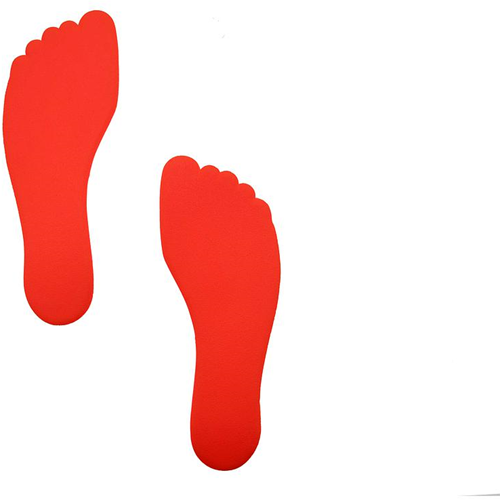 Foot Floor Marker (Pack of 6) - Red -