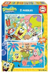 Educa puzzle Bob l'éponge 2x100 pièces carton jouet éducatif
