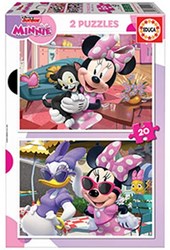 Educa puzzle Minnie - 2x20 pièces puzzle enfant rose éducatif