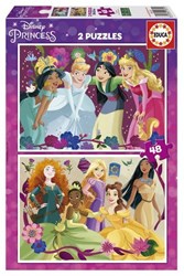 Educa puzzle princesse Disney 2 x 48 pièces carton puzzle enfant