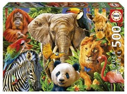 Educa puzzle collage animaux sauvages 500 pièces - puzzle