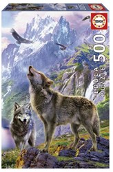 Educa puzzle 500 pièces loups sur les rochers animaux