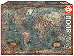 Educa puzzle carte du monde historique 8000 pièces - puzzle