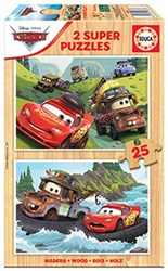 Educa puzzle bois 2x25 pièces Cars jeu éducatif enfants