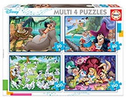 Educa Coffret puzzles classiques Disney - 4-en-1 puzzle multicolore