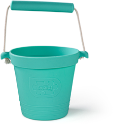 BigJigs seau jouet en silicone - eggshell green bac à sable plage