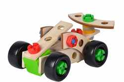 Eichhorn jouet de construction en bois voiture de course 3en1 set 35 pièces
