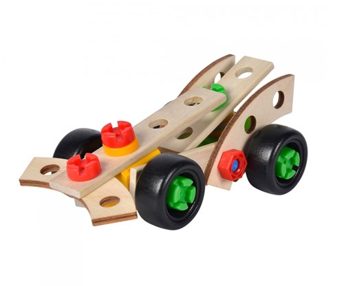 Eichhorn jouet de construction en bois voiture de course 3en1 set 35 pièces-3