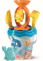 Androni Giocattoli jouet de plage seau avec roue à eau Happy Fish 17cm