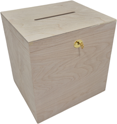 Hobbygroep boîte à enveloppes en bois avec serrure de luxe - mariage et fête