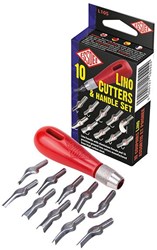 Essdee Set de découpe lino - 10 cutters linogravure multicolore