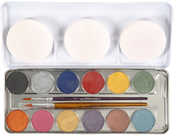 Eulenspiegel palette maquillage nacré 12 couleurs avec pinceaux