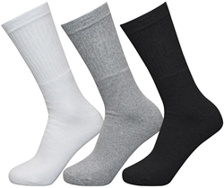Exceptio chaussettes de sport Multi Sport Crew Socks - noir, blanc et gris - 3 paires - taille 37 à 42