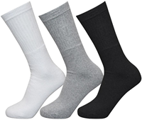 Exceptio chaussettes de sport junior 3 paires noir gris blanc coton crew