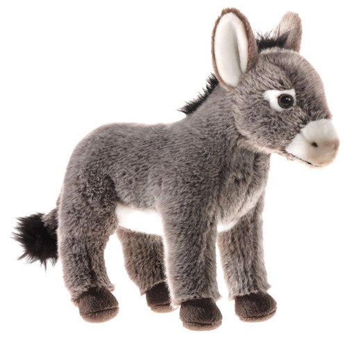 Heunec peluche âne doudou - gris - 25 cm - peluche pour enfants