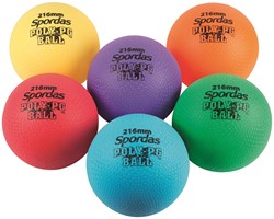 Megaform set de balles de jeu colorées - 6 balles en vinyle 17,8 cm