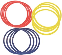 Megaform flat hoops set - 12 cerceaux plats pour jeux et sport
