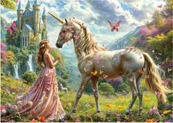 Educa puzzle fées licornes papillons - 500 pièces carton