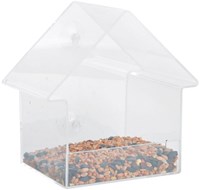 Esschert Design mangeoire à oiseaux fenêtre acrylique transparent 15cm