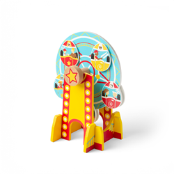 BigJigs grande roue en bois accessoire train - jouet coloré