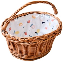 Hollie panier vélo enfant panier avant fruits pailletés rotin poignée