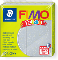 Fimo pâte à modeler 42g Argent Pailleté - Créativité pour enfants